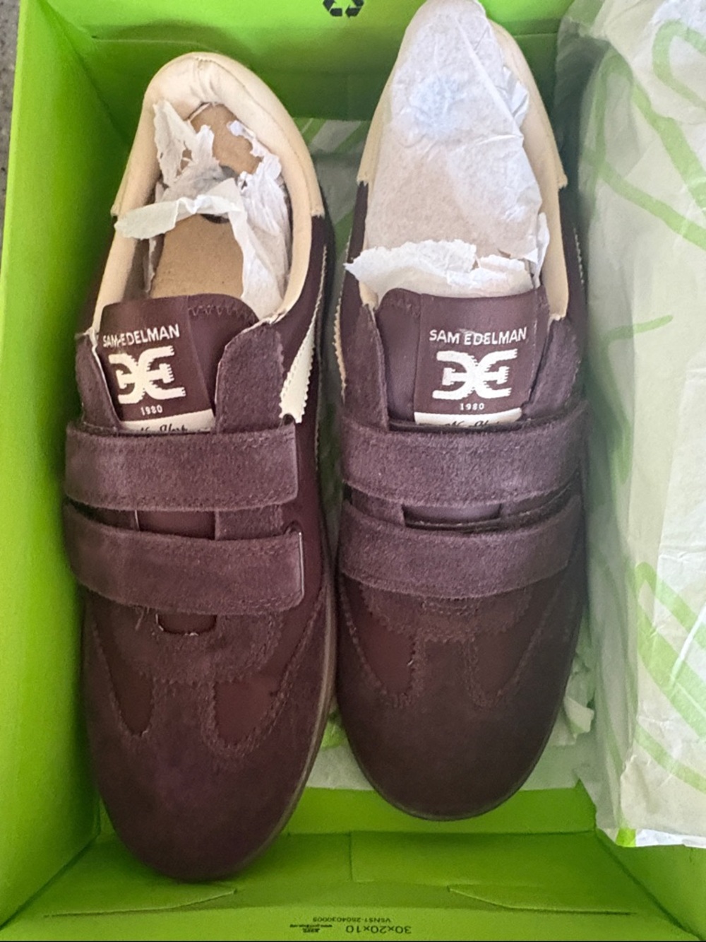 Sam Edelman Brown and Cream Velcro Sneakers - Picture 4 of 4